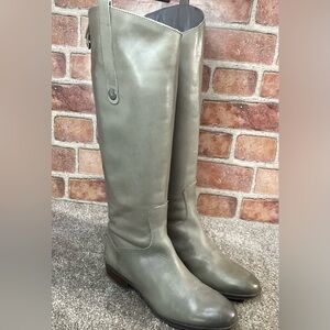 Sam Edelman Penny womens Gray leather tall knee high Riding boots size 6.5